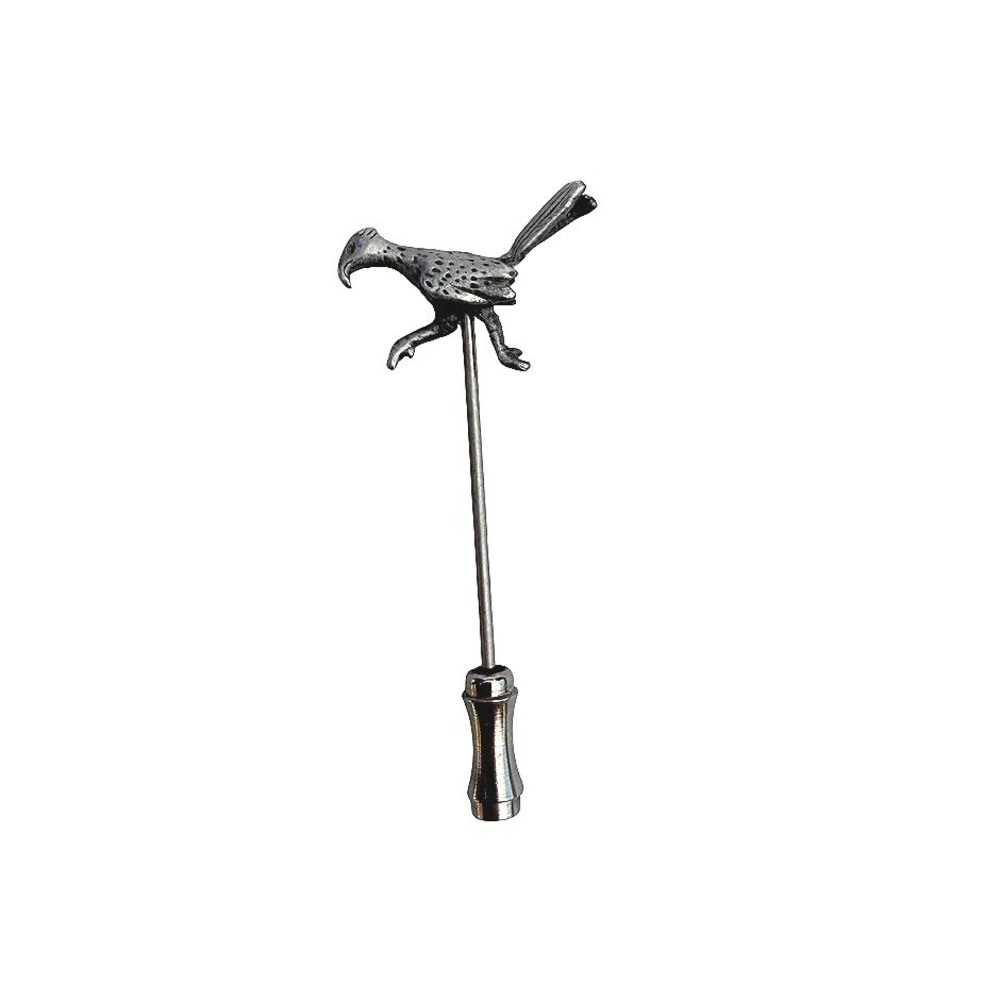 Roadrunner Bird Stickpin Pewter Silver Tone Southwestern Bird Vintage Style